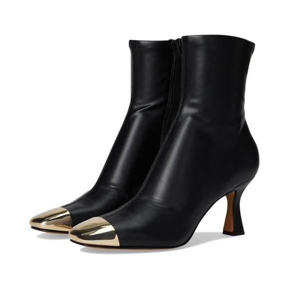 Dolce Vita Shoes Glamor Black Leather Heeled Ankle Boots